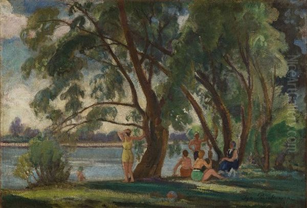 Woman Bathing - view 1