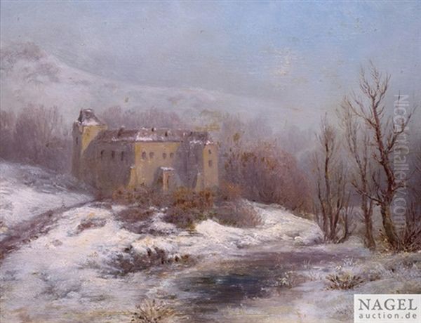 Schloss In Winterlicher Landschaft - view 1