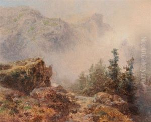 Berglandschaften (pair) by August Bedrich Piepenhagen