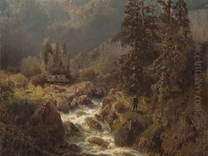 River Landscape by Charlotte Piepenhagen