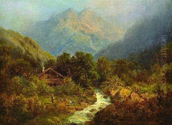 Cottage In A Mountain Stream - view 1
