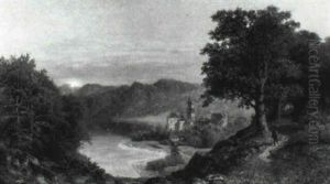 Ansicht Von Schlos Wallsee An Der Donau by Charlotte Piepenhagen