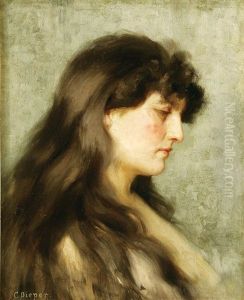A Dark Haired Beauty by Christian Pieper