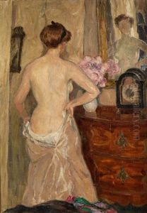 Frauenakt Vor Dem Spiegel by Karl Johann Nikolaus Piepho