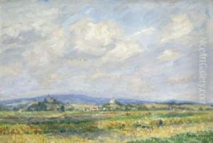 Weite Erntelandschaft by Karl Johann Nikolaus Piepho