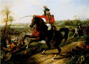 Sir Charles Napier At The Battle Of Scinde, 1843 by Cais (Comte de) Pierlas