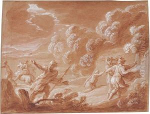Landscape With Figures In A Storm, Possibly Dido And Aeneas