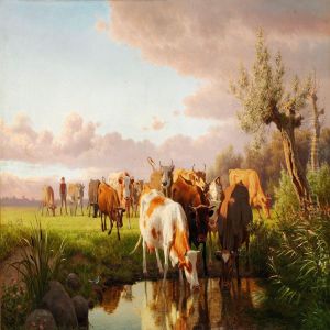 Koer Ved En Vanding by Carl Henrik Bogh