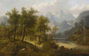 Uferweg An Einem Gebirgssee