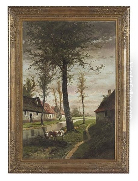 Landscape With A Farm And Cattle - view 1