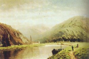 Flusslandschaft by Henri Joseph Pieron