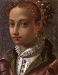 Bildnis Einer Jungen Dame Mit Goldenem Juwelenbesetzten Haarreif Bildnis Einer Jungen Dame Mit Goldenem Juwelenbesetzten Haarreif