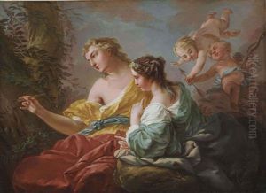 Angelica And Medoro by Jean Baptiste Marie Pierre