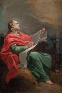 Saint Jean A Patmos by Jean Baptiste Marie Pierre