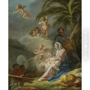 Rest On The Flight Into Egypt by Jean Baptiste Marie Pierre