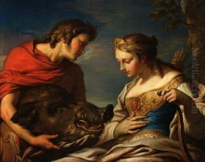 Meleager Uberreicht Atalante Den Kopf Des Kalydonischen Ebers by Jean Baptiste Marie Pierre