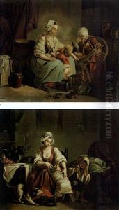 La Penitence (+ Le Pardon; Pair) by Jean Baptiste Marie Pierre