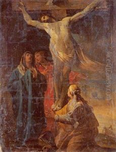 Marie Madeleine, La Vierge Et Saint Jean Au Pied De La Croix by Jean Baptiste Marie Pierre