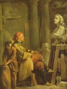 The Sculptor's Studio by Jean Baptiste Marie Pierre