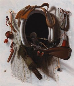 A Trompe-l"oeil Hunting Still Life by Christoffel Pierson