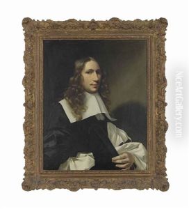 Portrait Of A Man, Half-length, In A Black Gown