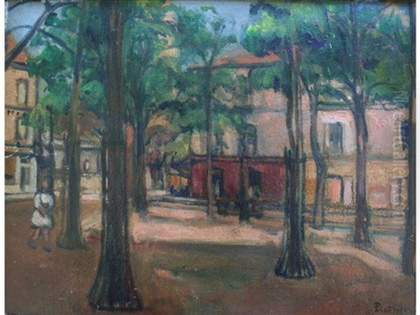 A Quiet Square In A French Town - view 1
