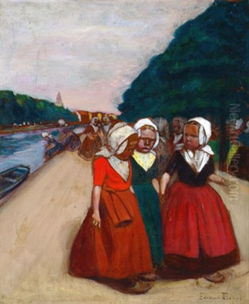 Promenade Des Fillettes Sur Le Halage - view 1