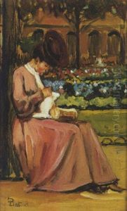 Femme Au Jardin by Fernand Piet
