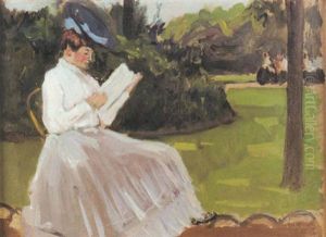 Lesende Frau Im Park Lesende Frau Im Park
