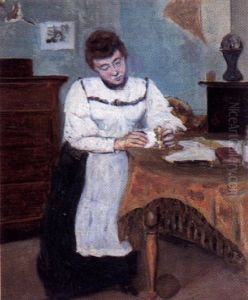 Frau Am Tisch Frau Am Tisch