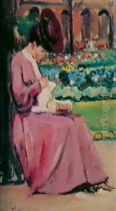 Femme Au Jardin Fleuri Femme Au Jardin Fleuri