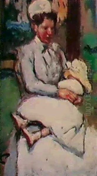 Nurse Anglaise Au Parc Monceau - view 1