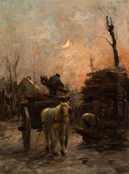 Working At Sunset - view 1
