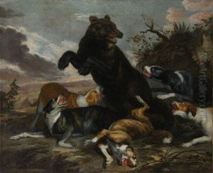 Scene De Chasse A L'ours, Tres Grande by Peeter Boel