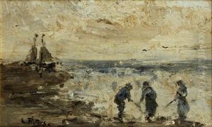 Figures On The Shore by Evert Pieters