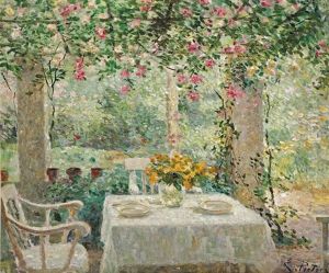 A Garden Terrace, Laren by Evert Pieters