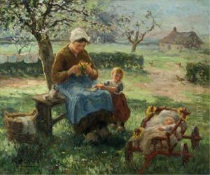 Wreathes For The New Baby by Evert Pieters