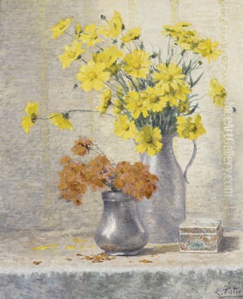 Stillleben Mit Blumen Und Schmuckdoschen - view 1