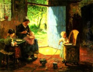 A Young Mother With Her Child by Evert Pieters