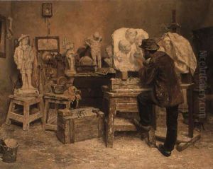 The Sculptor's Studio by Evert Pieters