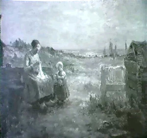 Mother And Child At The Seashore - view 1