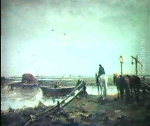Waiting For The Ferry by Evert Pieters