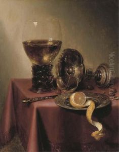 An Upturned Silver Tazza by Maerten Boelema De Stomme