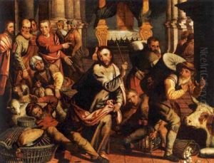 Christ Driving The Money Changers From The Temple by Pieter Pietersz the Younger