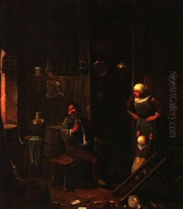 Biertrinker In Unordentlicher Stube by Cornelis Pietersz