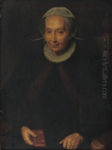 Portrait Of A Lady, In A Fur-lined Black Costume And A Molensteenkraag And White Headdress