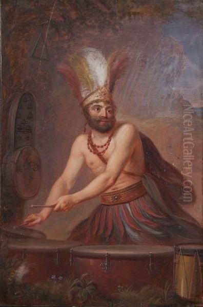Percussionniste En Costume D'indien - view 1