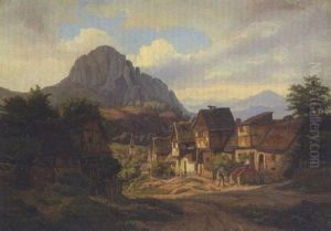 Gebirgsdorf by Ludwig Pietsch