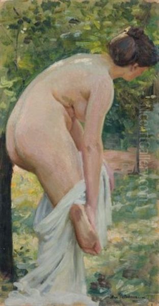 Nach Dem Bade (weiblicher Akt Mit Tuch) - view 1