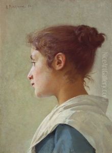 Head Of A Woman In Profile, Turned To The Left by Max Ernst Pietschmann